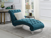 U215-CH - Chaise With Acrylic Legs - Turquoise
