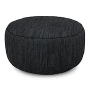 Fredrik - Round Pouf - Black