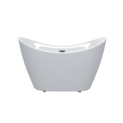 Freestanding Tub With Overflow And Pop Up Drain, Ergonomic Design