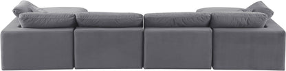 Comfy - 6 Piece Velvet Modular Double Chaise Sectional