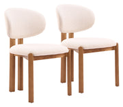 Rosetta - Dining Chair (Set of 2) - Beige / Walnut