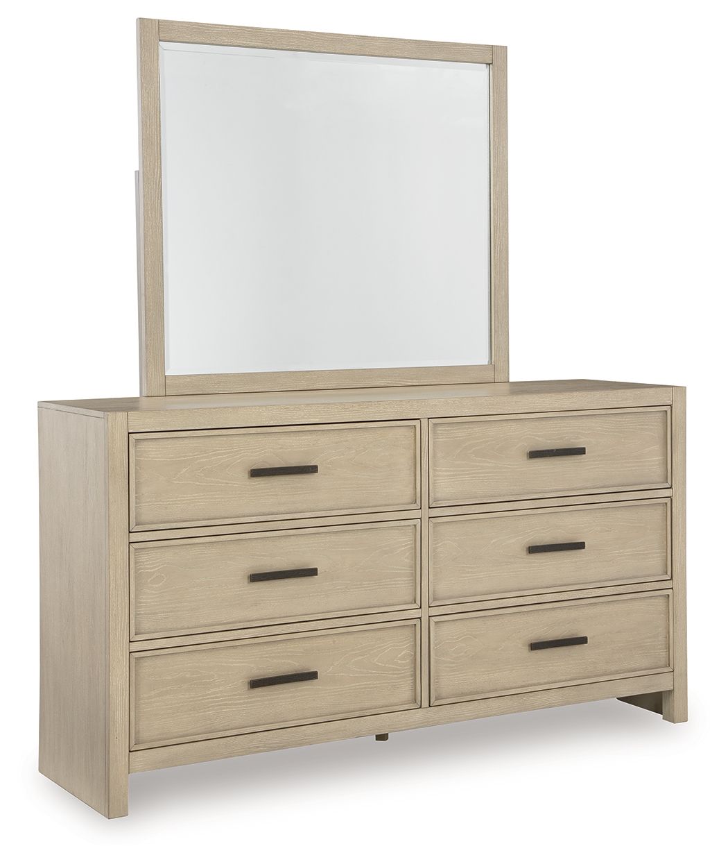 Calmoro - Dresser And Mirror - Gray