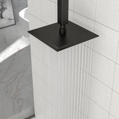 8" Square Rain Shower Head, Ceiling / Wall Mount Stainless Steel Bath Fixture