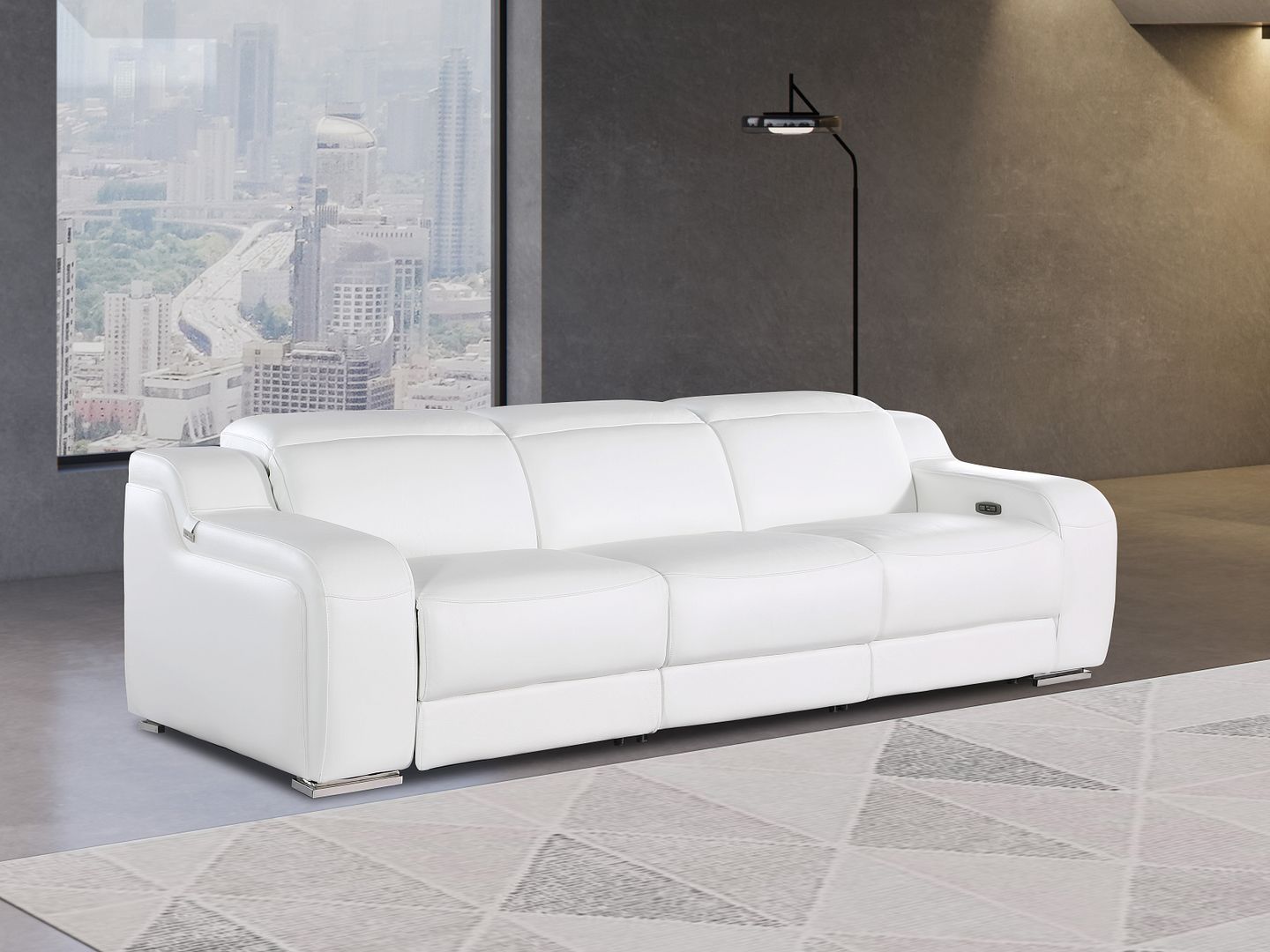 1116 - 3-Piece Modular Power Reclining Sofa In With 3 Power Recliners & Power Headrests