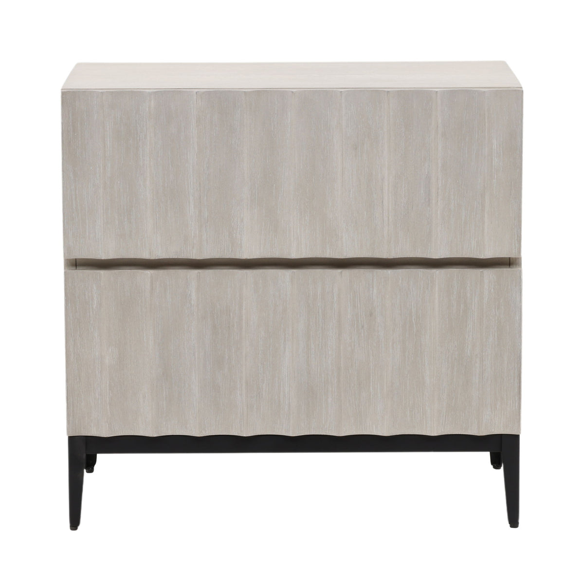 Silvia - Nightstand - Light Gray And Black