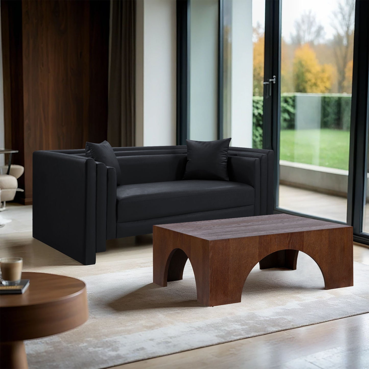 Everett - Vegan Leather Upholstered Loveseat