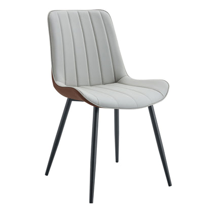 Modern Minimalist Dining Chair Set, Extended Seat Cushion