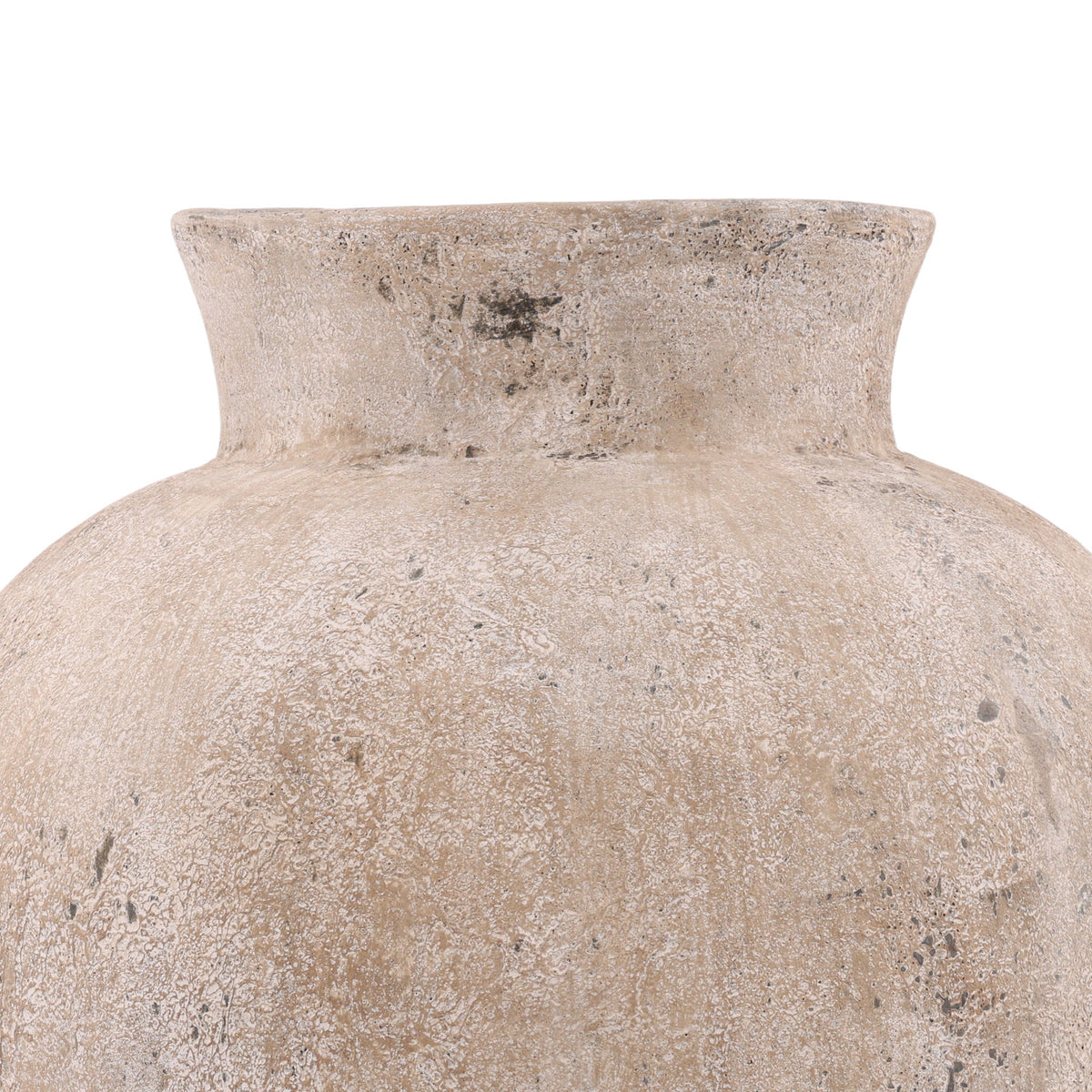 Distressed Pot - Cream