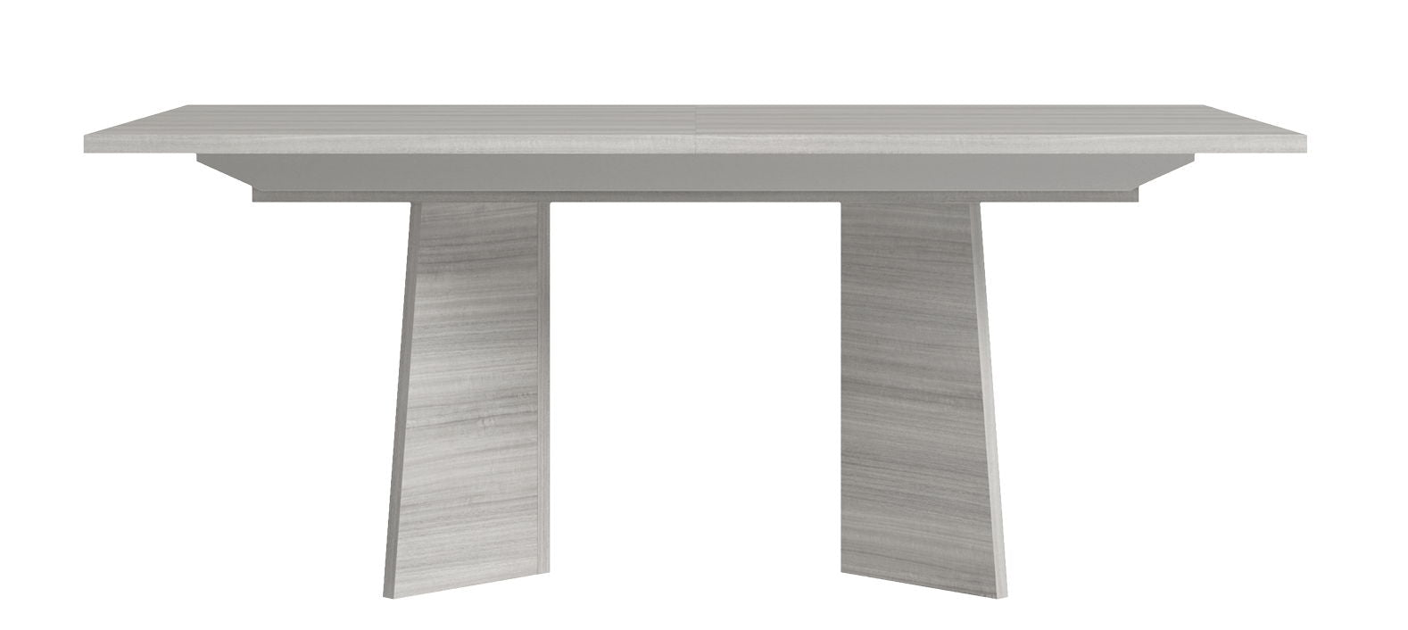 Mia - Dining Table - White / Gray / Silver