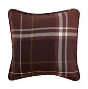 Jackson - Plaid Euro Sham - Brown / Red