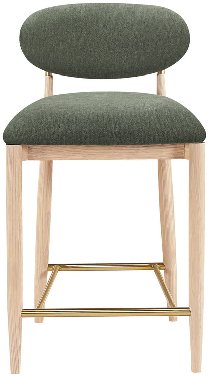 Riccio - Fabric Stool - Natural Frame