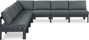 Nizuc - Outdoor Patio 7 Piece Modular Sectional With Gray Frame