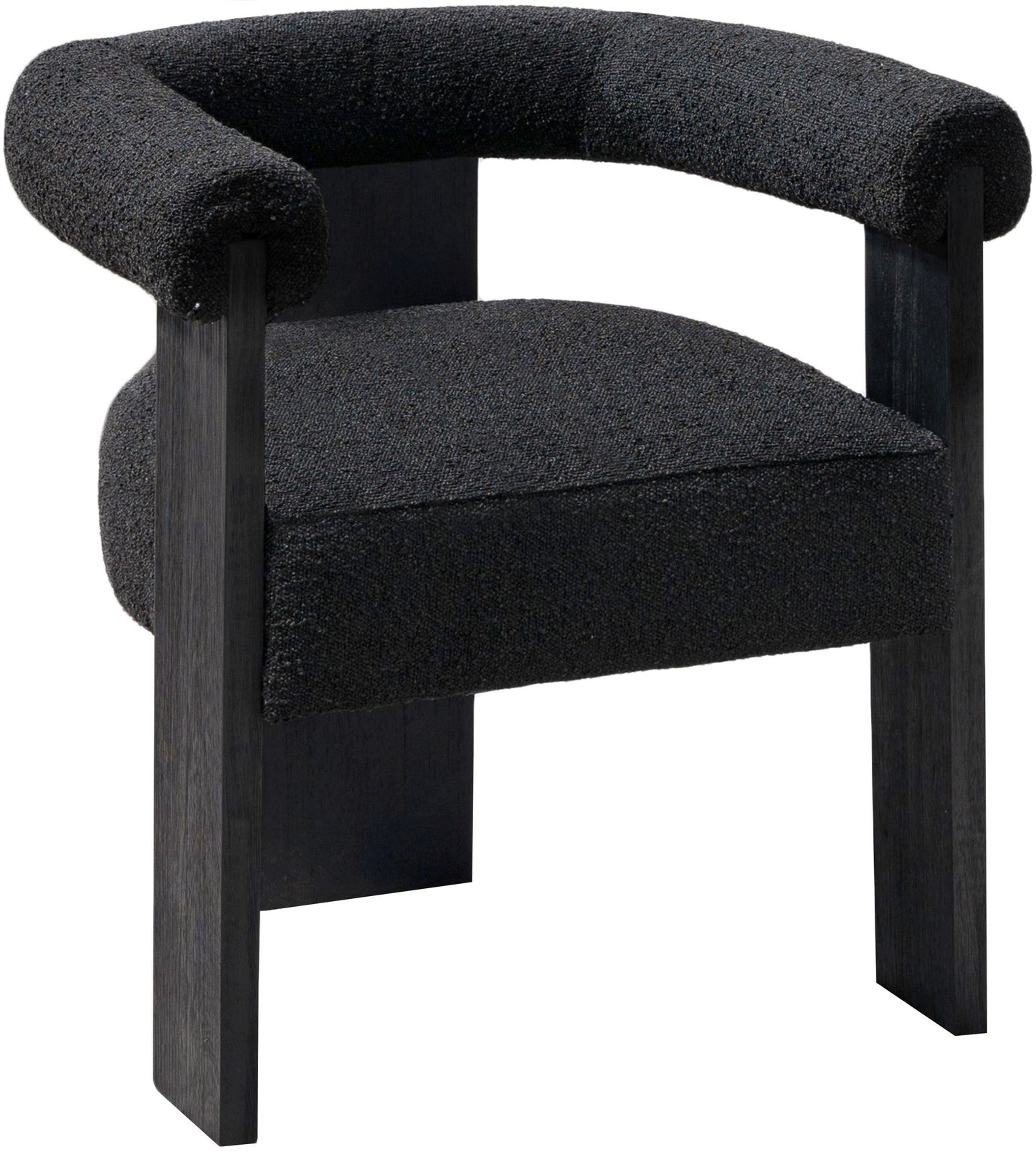 Barrel - Dining Chair - Black - Fabric