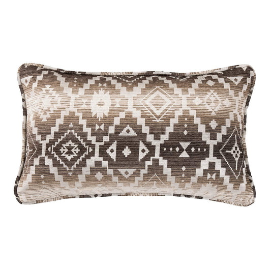 Chalet - Aztec Lumbar Pillow - White / Brown