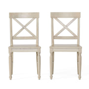 Dining Chair With X Shaped Back (Set of 2)