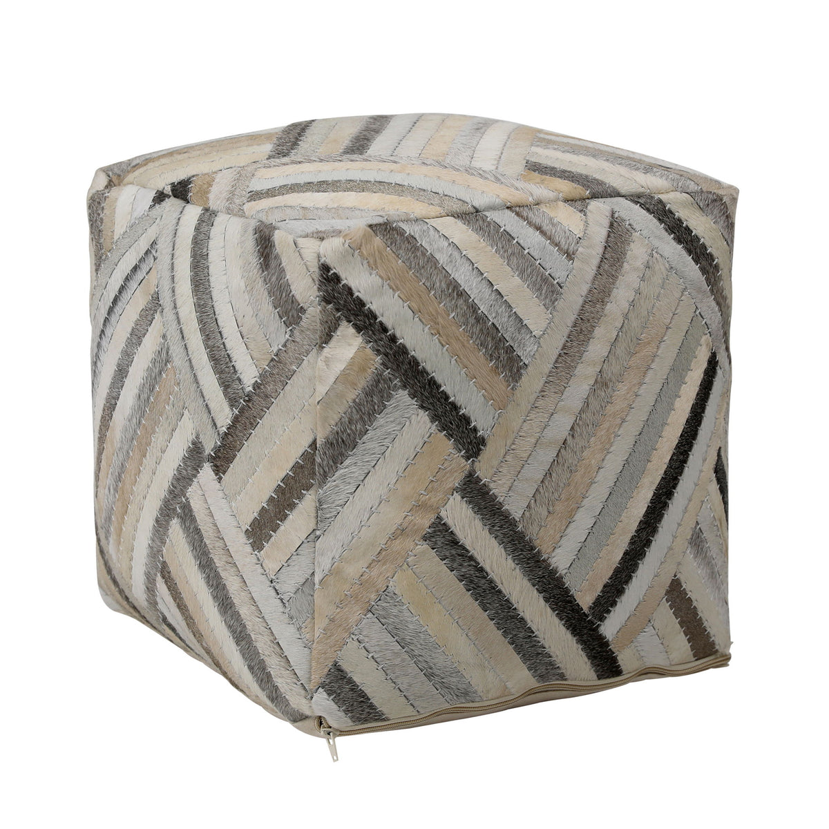 Edith - Pouf - Gray And Brown