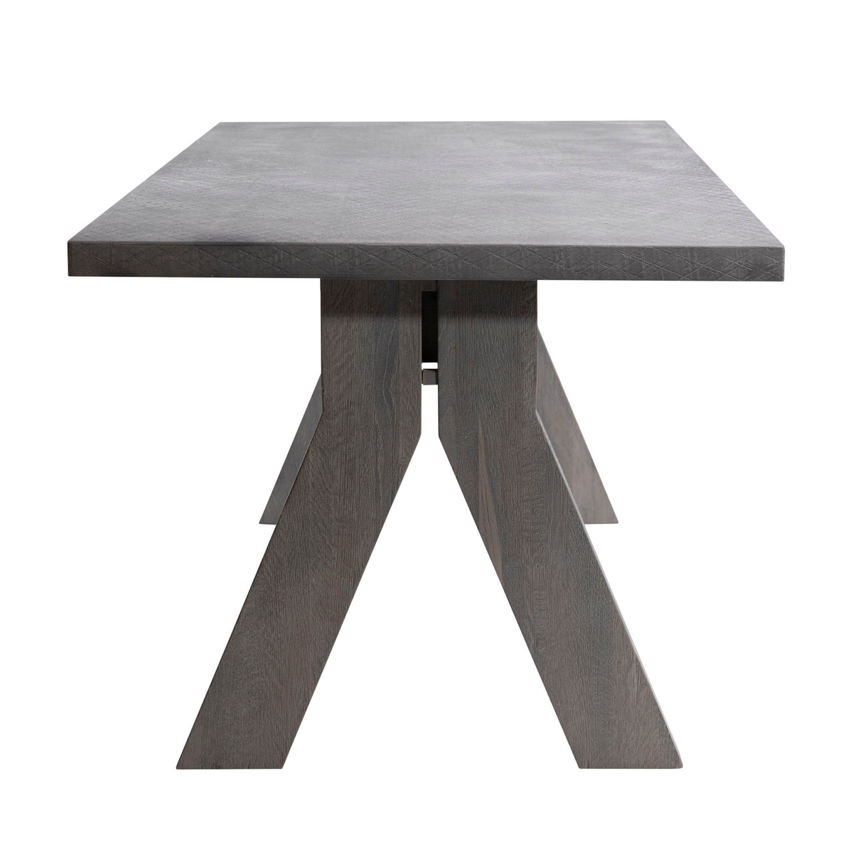 Augusto - Dining Table - Charcoal Gray With Smoked Oak