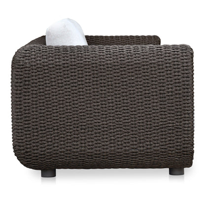 Soma - Outdoor Sofa - Dark Brown / White