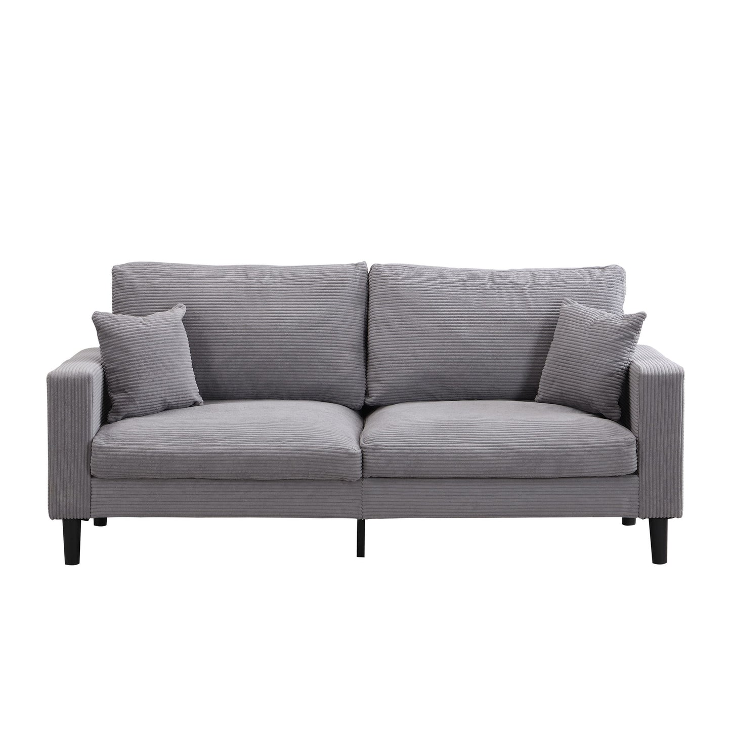 Modern Upholstered 3 Seat Sofa, High Resilience