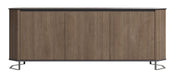Hexagon - 3 Door Buffet - Dark Brown