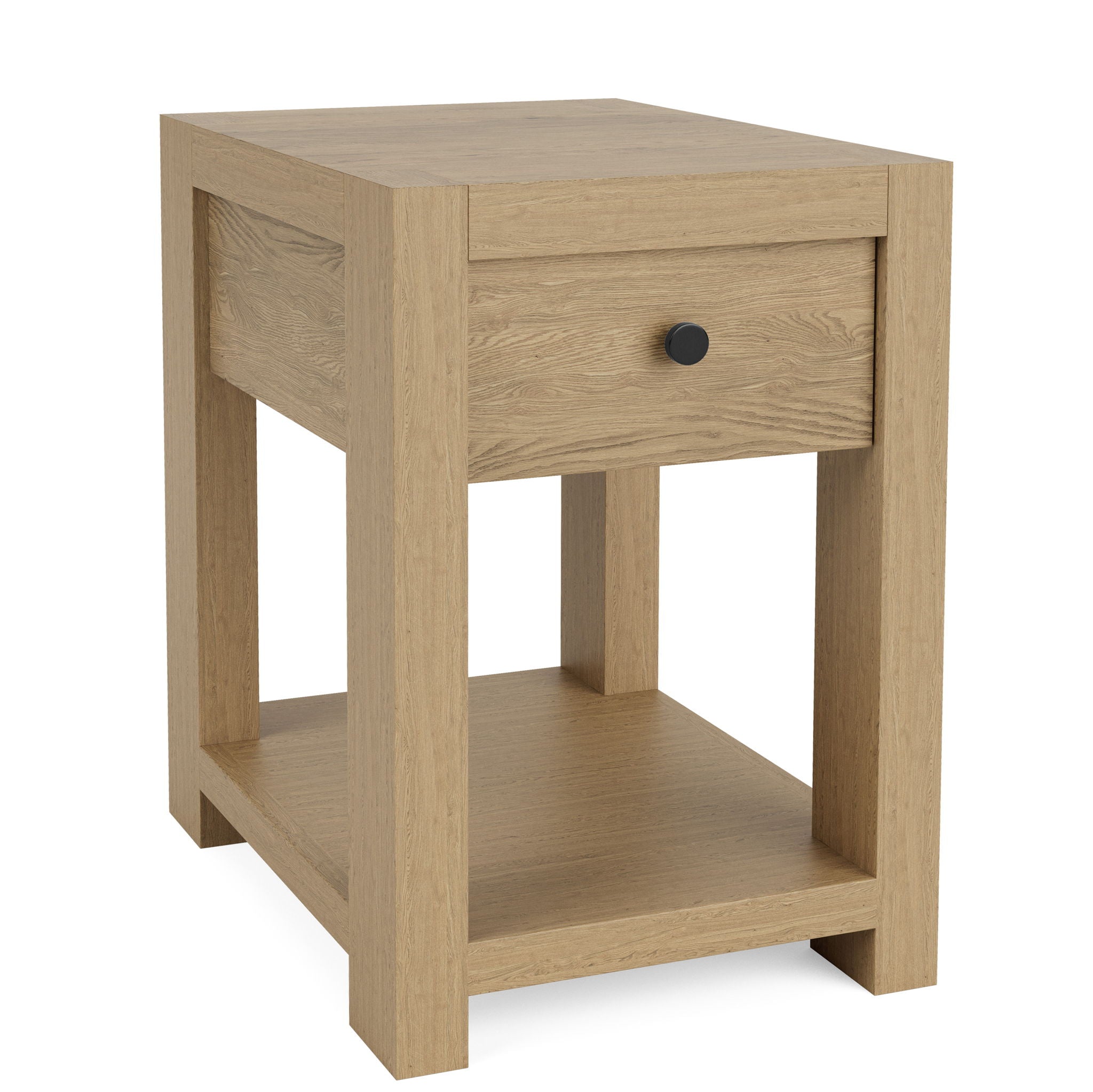Davie - Chairside Table - Light Brown