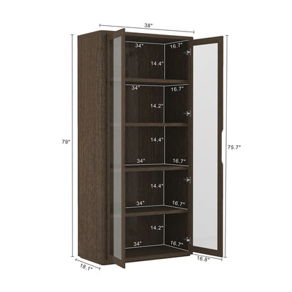 Rivington - Bookcase Cabinet With Glass Doors