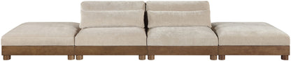 Turin - Chenille Fabric Upholstered Modular Sectional - Taupe