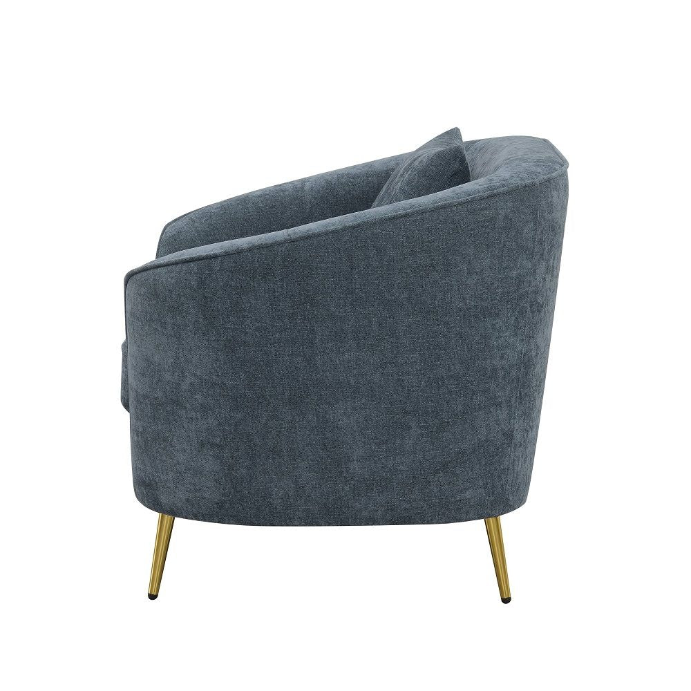 Nakendra - Chair With Pillow - Cobalt Gray