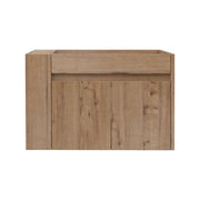 Wall Mounted Bathroom Vanity With Open Shelf, 29" Size (Vanity Only) - Imitative Oak
