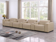 1208 - 7 Piece Leather Sofa With 4 Power Recliners And Power Headrests