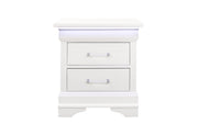 Charlie - Nightstand With LED - White