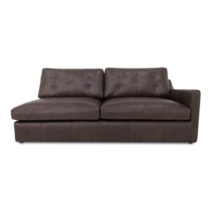 Thurlow - Leather Right Arm Facing Sofa - Espresso Brown