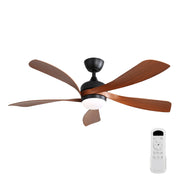 52" Indoor Ceiling Fan With 3 Color Dimmable LED Light Blades, Reversible DC Motor, Remote Control