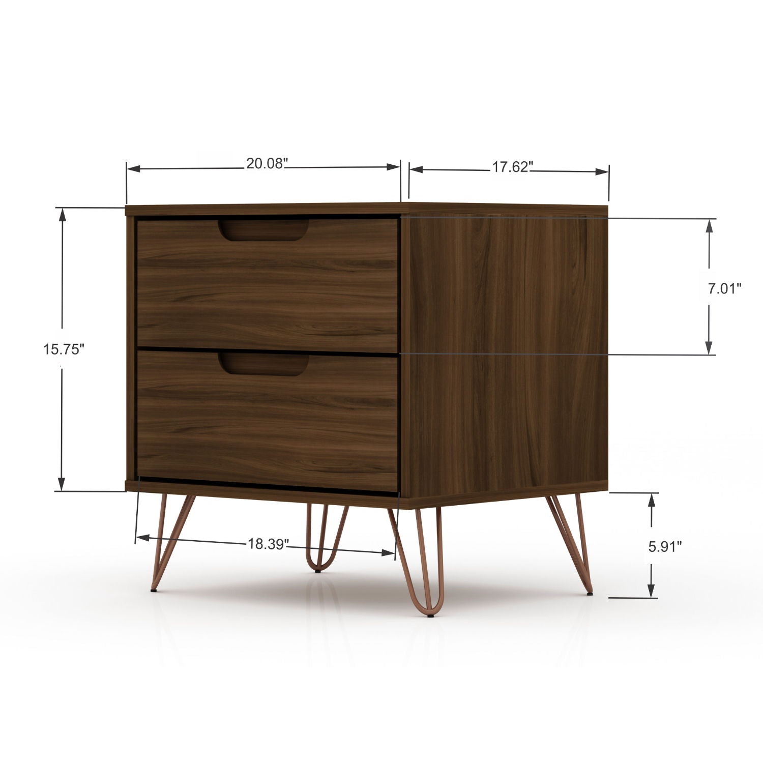 Rockefeller - 2 Drawer Nightstand