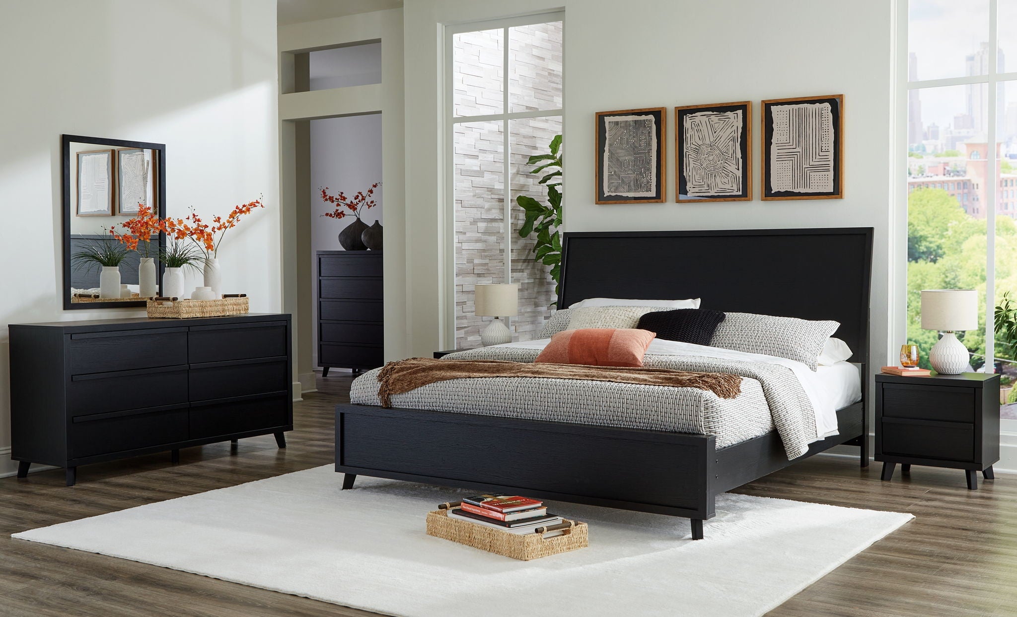 Danziar - Panel Bedroom Set - Thumbnail 3