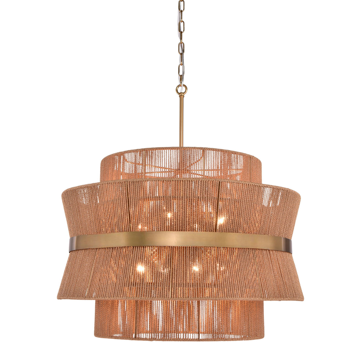 Adesso - Chandelier - Natural And Brass