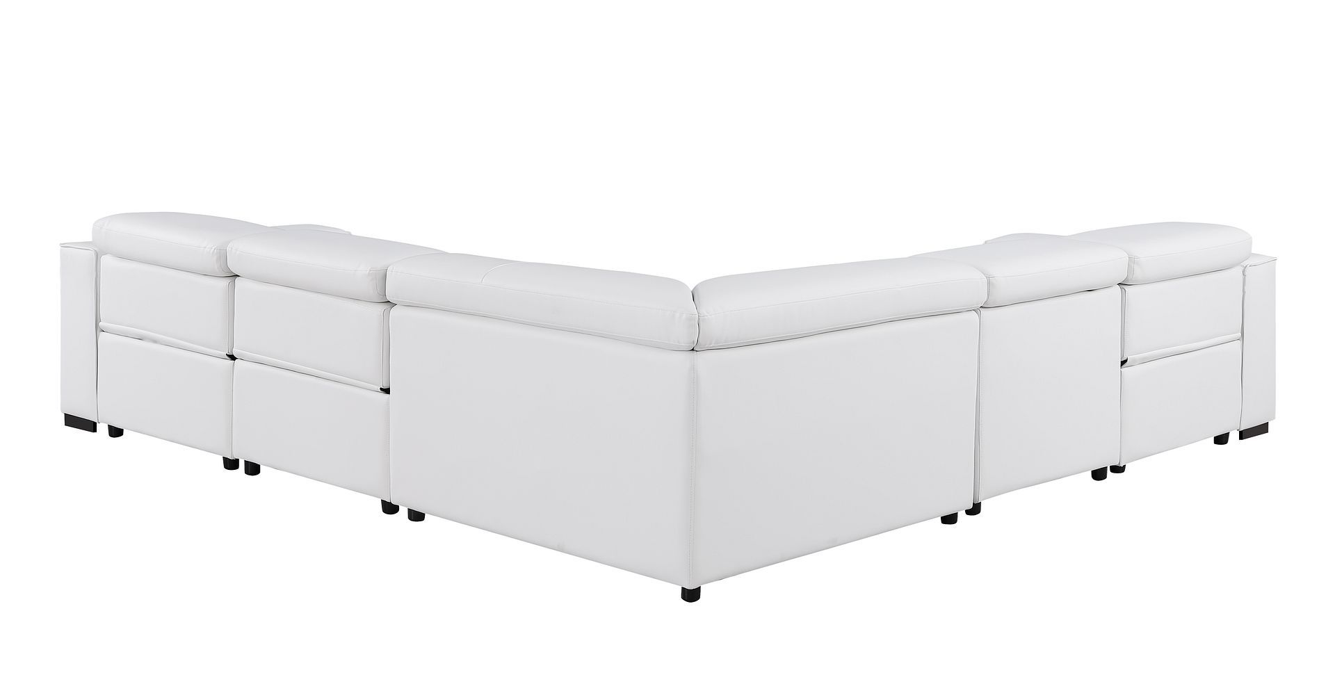 1208 - Leather Reclining Set (Sofa & Loveseat With 4 Power Recliners)