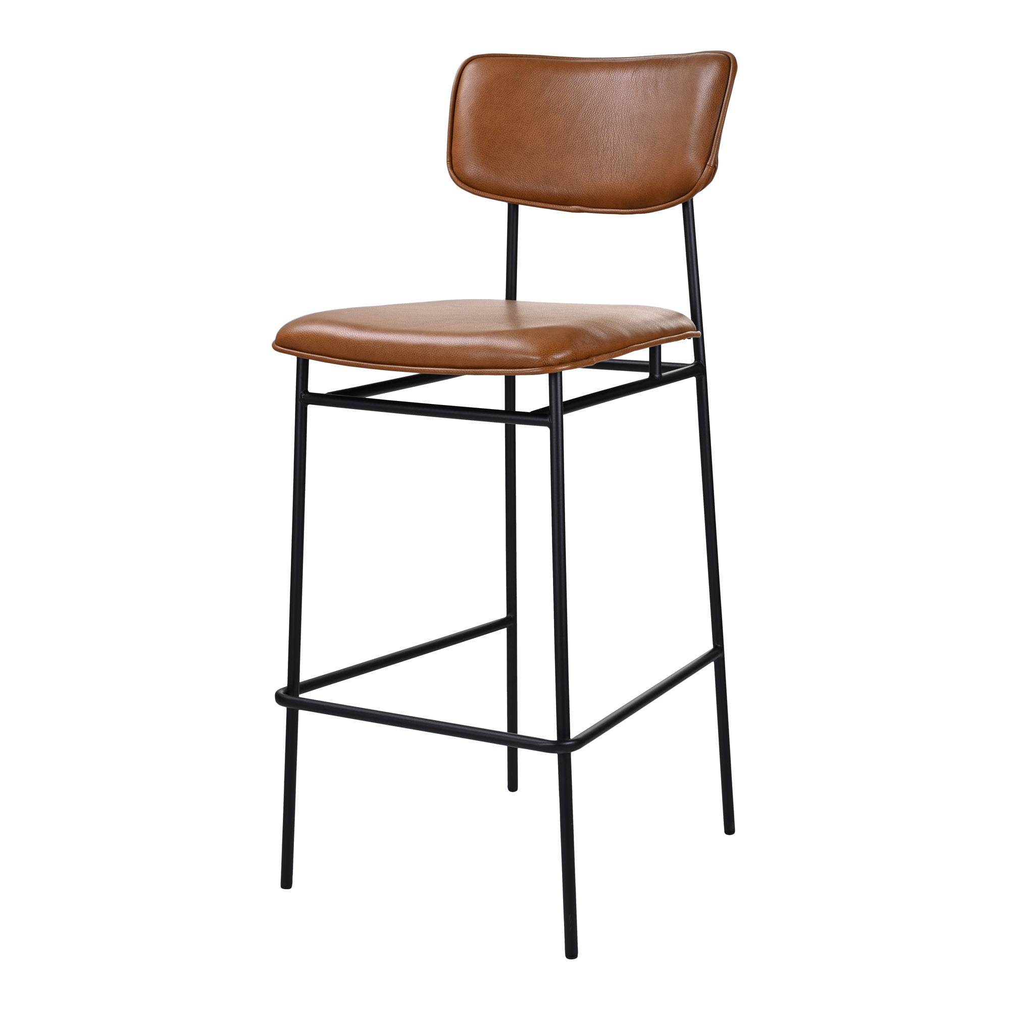 Sailor Leather Bar Stool - Thumbnail 2
