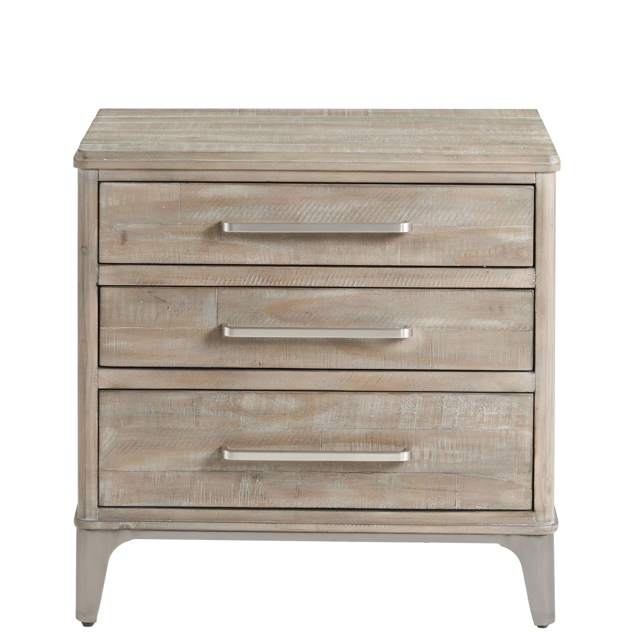 Intrigue - 3 Drawer Nightstand - Light Brown