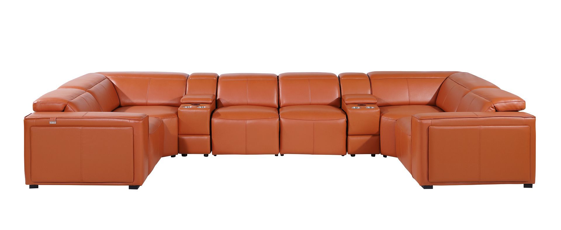 1224 - 8-Piece U-Shaped Sectional Sofa In With 4 Power Recliners & Power Headrest