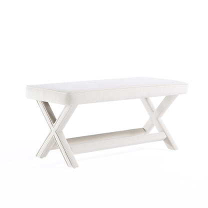 Abigail - Accent Bench With Piped Cushion