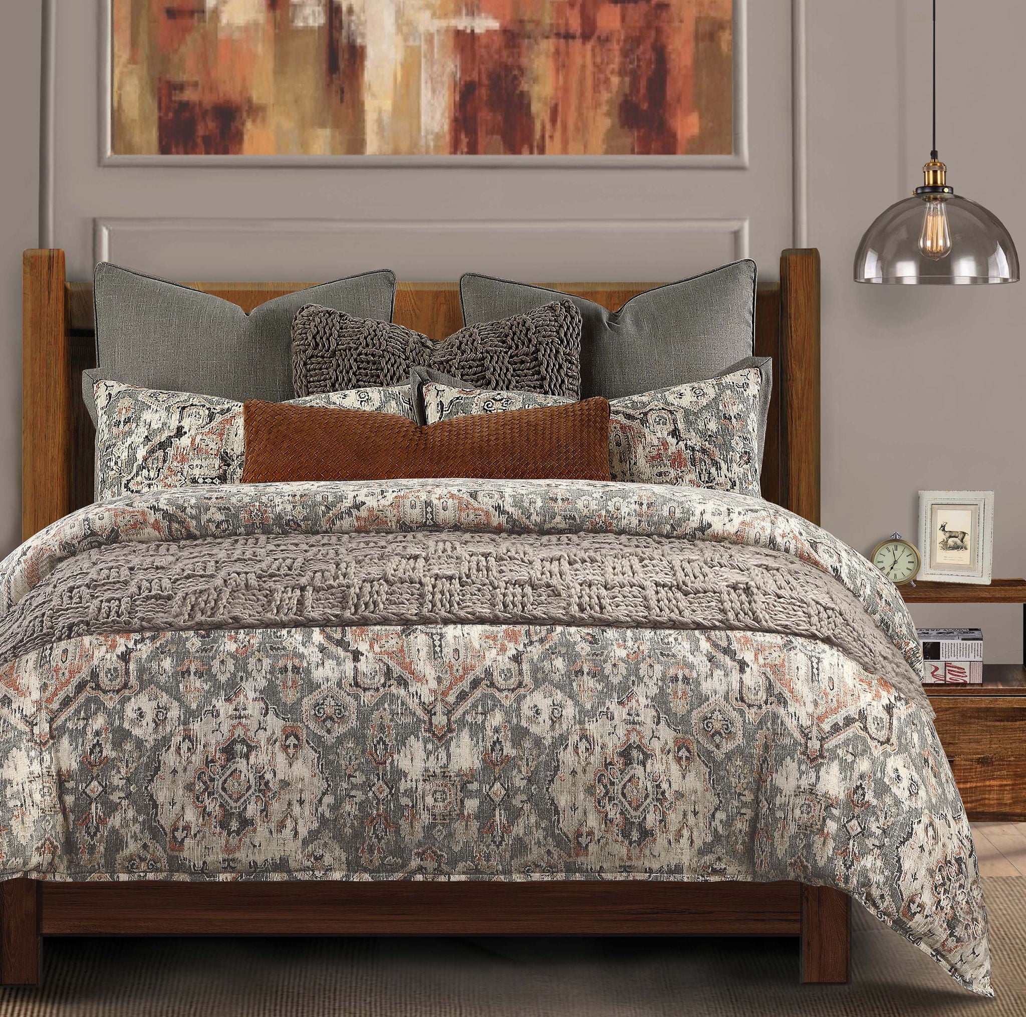 Carmen Kilim - Queen Duvet Cover Set (Set of 3) - Taupe