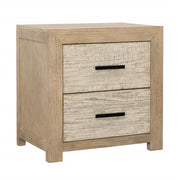Roux - Double Drawer Nightstand - Light And Gray Warm Wash