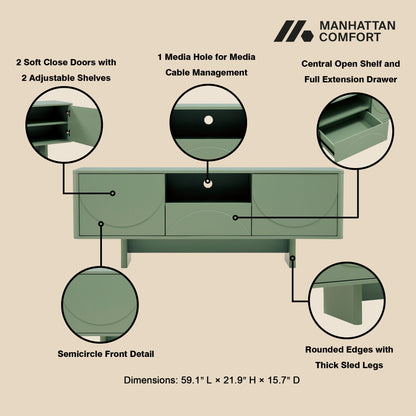 Ella - TV Stand With Adjustable Shelves