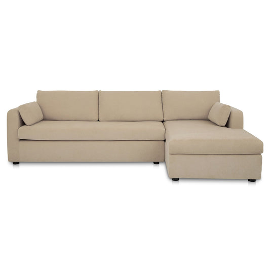 Burrow - Sleeper Sectional With Right Storage Chaise - Sand