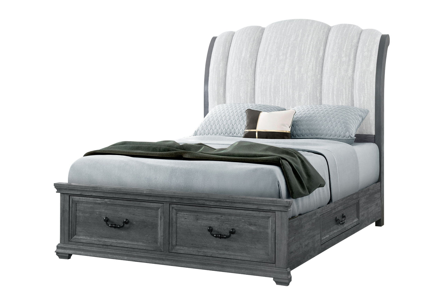 Rowan - Queen Storage Bed - Gray