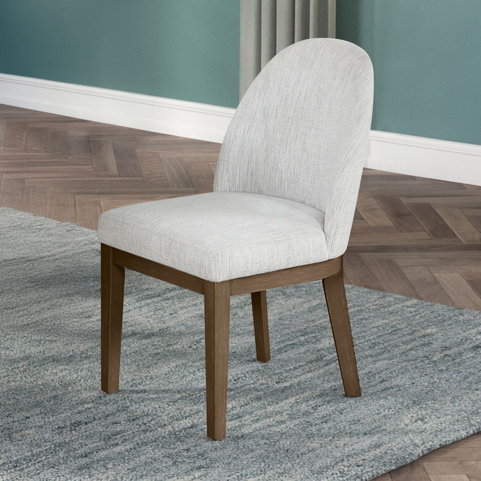 Better Home Furniture and Mattress Essence Upholstered Curved Back Chair - Thumbnail 2