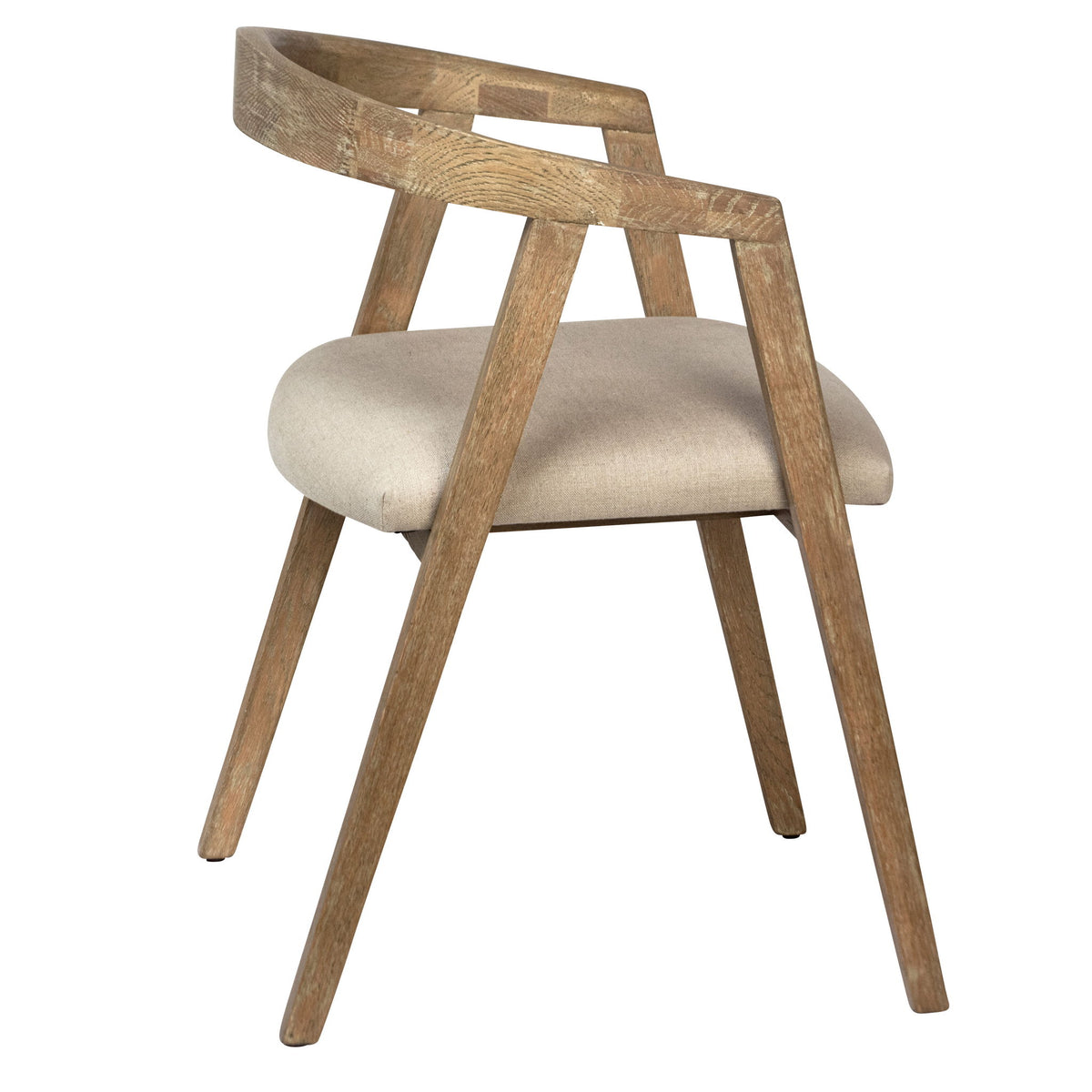 Jensen - Dining Chair - Antique Wood And Beige