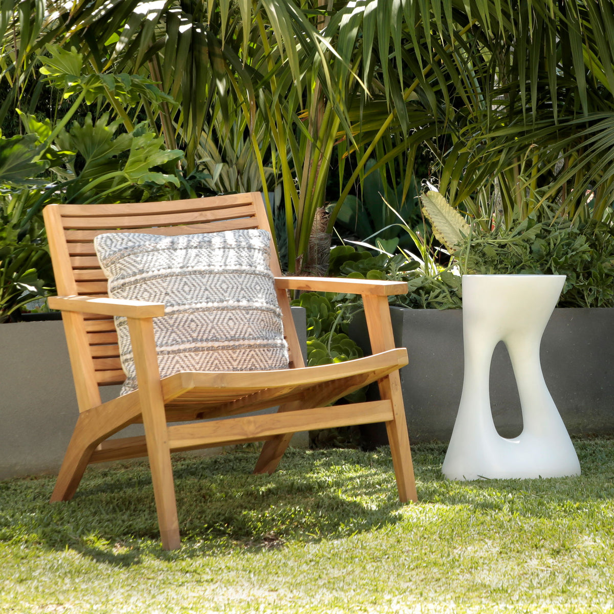 Adir - Outdoor Pillow - Gray And Ivory