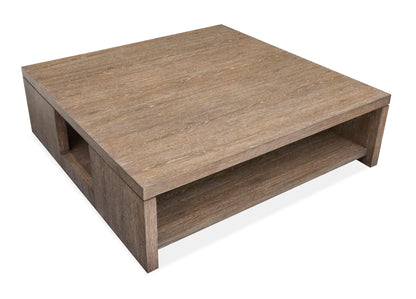 Conway - Square Cocktail Table With Casters - Spiced Brown